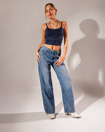 Jean Onyx Strass