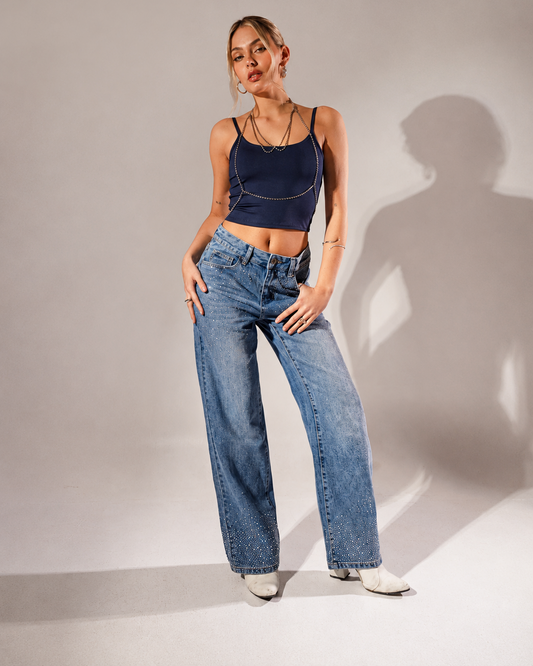 Jean Onyx Strass