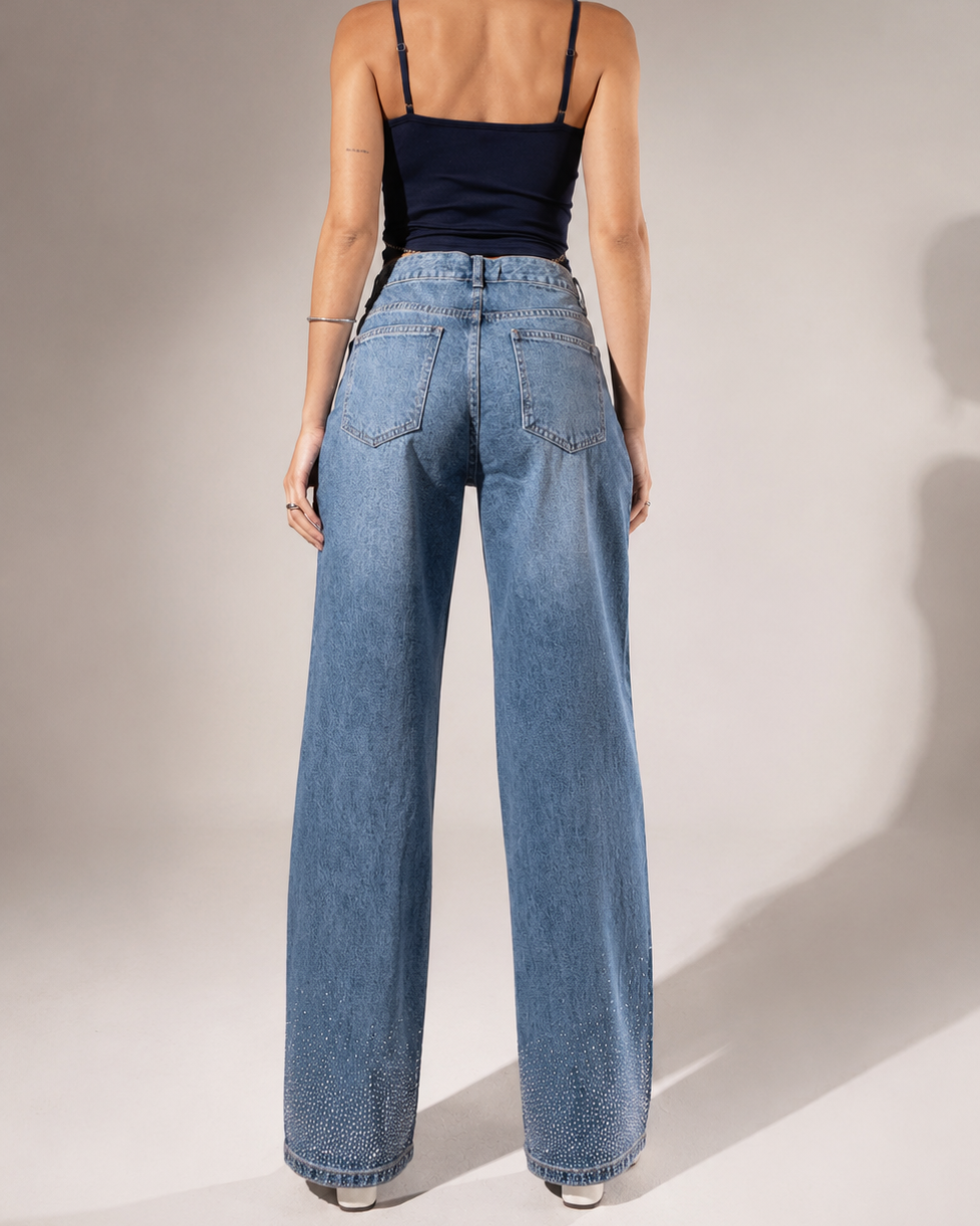 Jean Onyx Strass