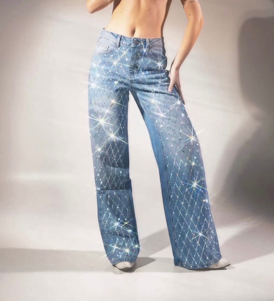 WIDE DIAMOND STRASS